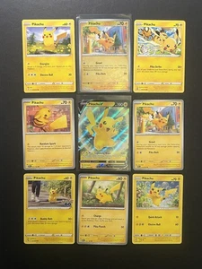 9 Pikachu Pokemon Card Collection SM SWSH SV Holo Full Art PTCG A1 - Picture 1 of 2