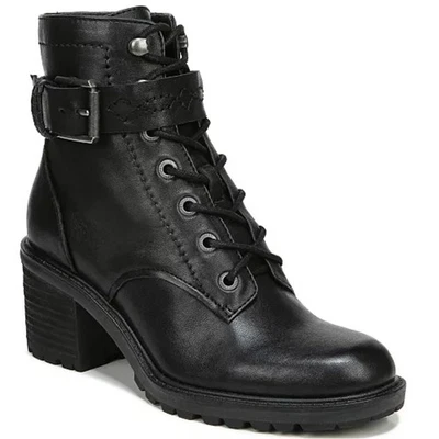 Zodiac Talla 7.5 N Estrecha Gemma Cuero Negro Con Cordones Combate Botines Moto NUEVO Foto 1 de 4