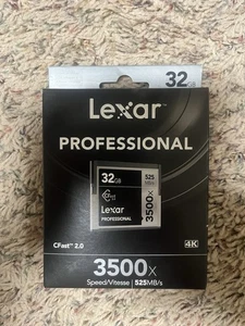 Lexar 32GB CFast 2.0 Memory Card - Brand New In Box Sealed - Picture 1 of 2