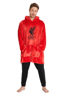 Liverpool F.C. Oversized Red Hoodie Blanket For Men, Official Football Gifts - Image 1 of 4