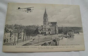 UNCOMMON 1907-15 PHOTO POSTCARD “L’AVIATEUR ALLARD SUR BIPLAN CAUDRON” - Picture 1 of 2