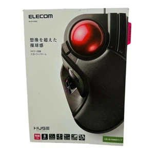 ELECOM Trackball Mouse Wired 8 button Big ball M-HT1URBK New Open Box Black - Picture 1 of 4