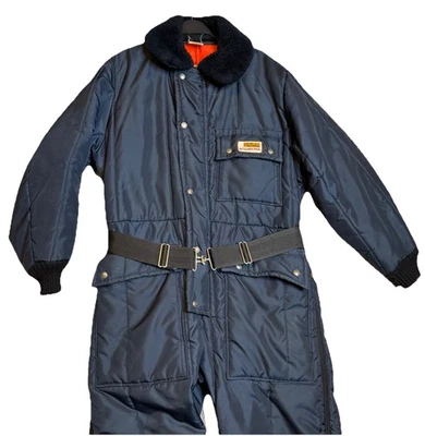 VTG 80’s Walls Blizzard Pruf Insulated Coveralls Zip Winter Snow Suit Adult Med - Image 1 of 4