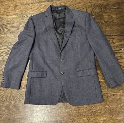 Blazer Ralph Lauren Hombres 42R Azul Lana Texturizado Abrigo Chaqueta Lujo Trabajo Boda Foto 1 de 4