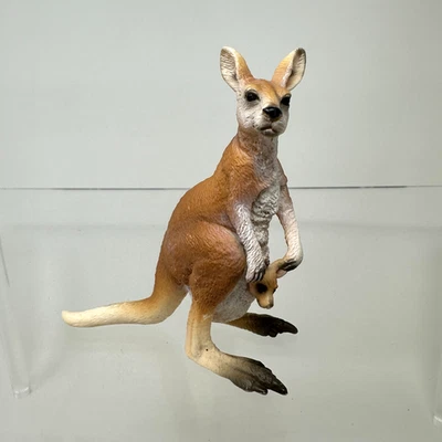 Figura de canguro Schleich con Joey estatuilla de animal silvestre marrón 3,5" Foto 1 de 4