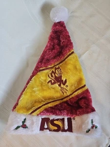 Sombrero de Papá Noel rojo amarillo coleccionables Arizona State Sun Devils Forever - Imagen 1 de 7