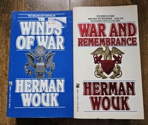 Herman Wouk 2 x Book Lot Classic Fiction Drama Suspense Vintage Novels Paperback - Imagen 1 de 6