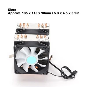 Cpu Cooler 6 Pure Copper Heat Pipes Mute Heatsink With Rgb For Universal D AM - Afbeelding 1 van 23