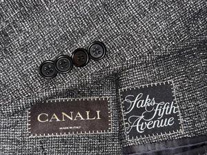 Canali Saks Fifth Avenue wool cashmere silk sport coat 54 IT, 44 US Blazer - Picture 1 of 22