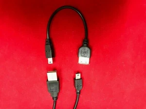 Paquete de mini cable USB de 2,5 pies y cable host OTG (compre 1 y obtenga 2 gratis) - Imagen 1 de 1