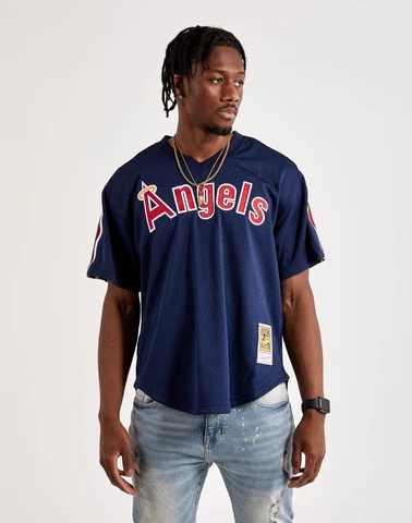 MEN'S MITCHELL & NESS AUTHENTIC CALIFORNIA ANGELS BLUE JERSEY - SIZE 36 - SMALL Cover