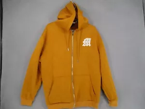 Maje Jacket Womens 2 Orange White Hooded Pockets Zip Embroidered Pockets Knit - Picture 1 of 17