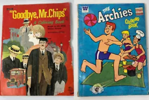 Vintage Coloring Books The Archies Goodbye Mr. Chips 70's Lot Of 2 - Picture 1 of 17