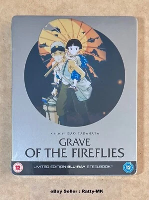 STUDIO GHIBLI : GRAVE OF THE FIREFLIES - UK EXCLUSIVE BLU RAY STEELBOOK - NEW - Image 1 of 4