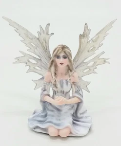 Winter Fairy sitting with an Orb Collectible Figurine Statue H = 4.75 in - Picture 1 of 6