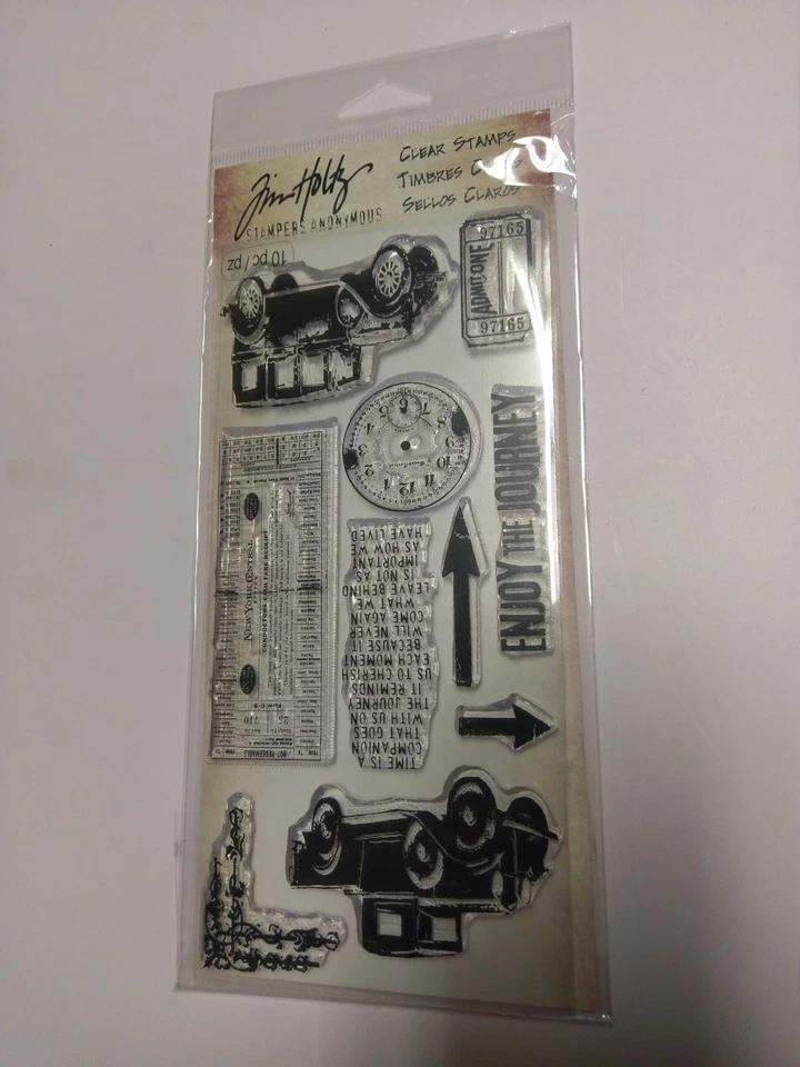 Tim Holtz Clear STAMPS The Journey Hc010 10 PC