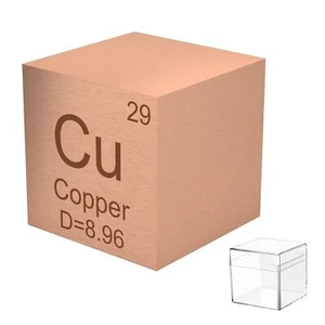 Cubo elemento cobre 10 mm cubo muestras de metal pasatiempos coleccionables, regalo - Imagen 1 de 6