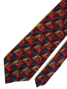 Corbata de cuello Molecular Expressions para hombre seda fresa daquari roja ancha 4" x 57" - Imagen 1 de 2