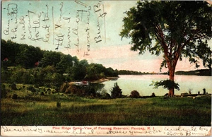 Postcard Pine Ridge Camp Reservoir Pascoag Rhode Island Undivided Posted 1907 - Bild 1 von 3