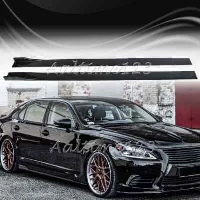 For Lexus LS460 LS500 Side Skirt Extension Rocker Splitter Spoiler Glossy Black Foto 1 de 4