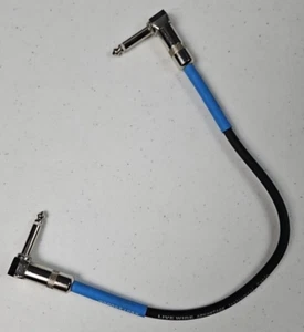 Live Wire EG1LL Advantage Series 1/4" TS Right-Angle Instrument Cable 1' Foot - Picture 1 of 4