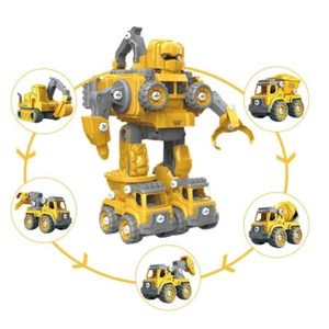 Deformation Robot Toy Detachable 5IN1 Engineering Vehicle Set Good Idea of Gift - Picture 1 of 11