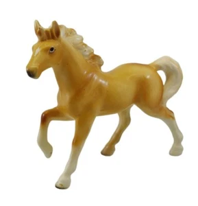 Vintage Palomino Horse Porcelain Figurine Statue Semi Gloss - Picture 1 of 12