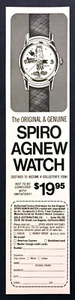 1970 Spiro Agnew caricature Watch Dial art "Future Collectible" vintage print ad - Imagen 1 de 1