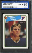 1988 O-PEE-CHEE #66 BRETT HULL RC ISA 10 BLUES *K0007