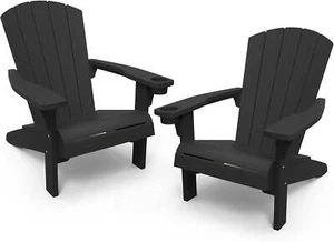 Keter Alpine Adirondack Chair - Graphite 2 Pack - Picture 1 of 10