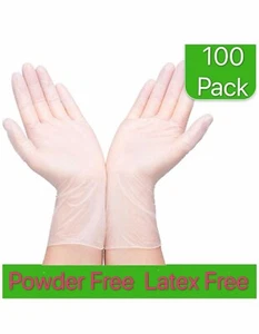 Heavy Duty Vinyl Gloves Small 100pcs Powder Free latex free - Picture 1 of 10