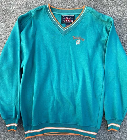 Miami Dolphins Galt Sand NFl Old English vtg pull over sweater sz M-NWOT Starter Cover