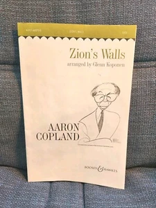 Aaron Copland Zion's Walls Choral SATB arranged By Glenn Koponen 1982 - Picture 1 of 3