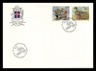 Iceland 1990 FDC, Birds V. Lot # 1. - Image 1 of 2
