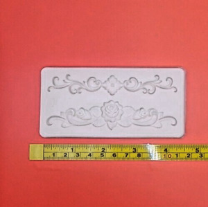 vintage scrolls silicone mold food safe clay resin fondant chocolate