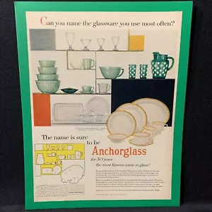 Vintage 1955 Anchor Hocking Glass advertisement - Picture 1 of 7