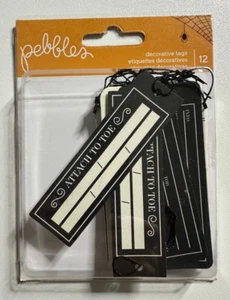 Pebbles Halloween Scrapbook Decorative Tags-12 Pieces - Picture 1 of 2