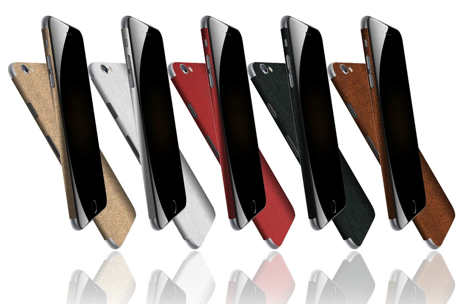 Pegatina de cuero texturizado para APPLE iPhone 6 y 6 PLUS + funda calcomanía cubierta envolvente Foto 1 de 1