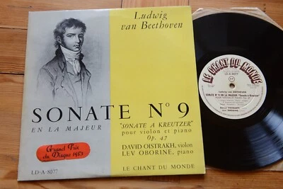 Beethoven Sonate 9 Kreutzer  D. OISTRACH & L. OBORIN 10'' EP Le Chant Du Monde - Bild 1 von 4