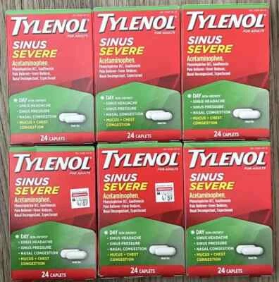 6 cápsulas Tylenol seno severo sin somnol día 6x24 EXP 7/26 NUEVO SELLADO Foto 1 de 2