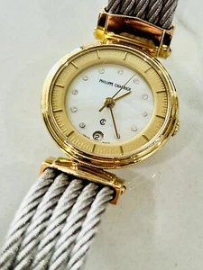 Ladies Philippe Charriol 5 Row MOP Diamond 25mm Quartz Movement 63.93.3588 - Picture 1 of 11