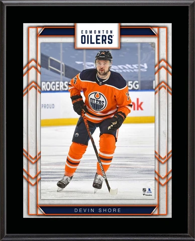 Devin Shore Edmonton Oilers 10.5" x 13" Sublimated Player Plaque Cover