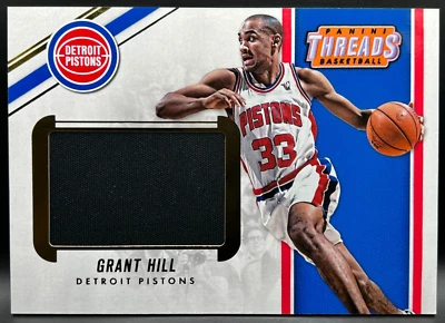 2017-18 Panini Threads Grant Hill 5x7 HUGE GAME USED Pistons Jersey Patch NM+ - Image 1 of 2