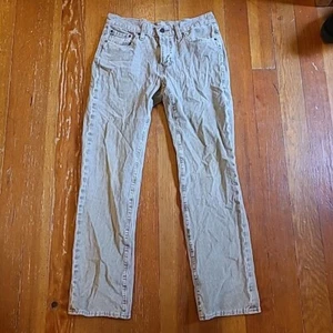 Levis 514 Corduroy Pants 30x30 Mens Beige Khaki Straight Leg Mid Rise White Tab - Picture 1 of 13