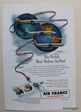 Air France Air Fleet Travel Planes  1953  Magazine Print Ad 7 x 10