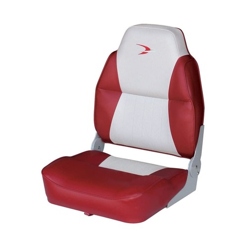 Wise 8WD640PLS661 Lund Style High Back Boat Seat, Grey/Red