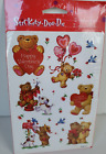 Vintage AGC Stickety Doo Da Heart Teddy Bear Valentine Stickers New American