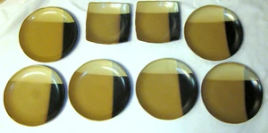 8 PC SET SANGO GOLD DUST BLACK # 5022 6 ~10.75" DINNER + 2 SQUARE SALAD PLATES - Picture 1 of 8