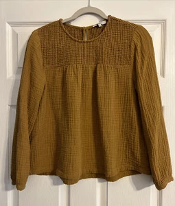 Prenda para el torso Madewell para mujer de textura mediana recortada mangas largas marrón informal - Imagen 1 de 9