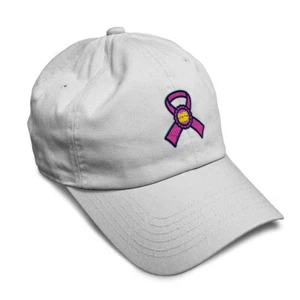 Soft Women Baseball Cap Cancer Chemo Champ Ribbon Embroidery Dad Hats for Men - Picture 1 of 55